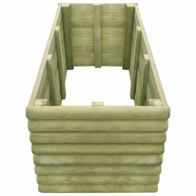 VidaXL Lit surélevé de jardin 106x56x48 cm Bois de pin imprégné 3 VidaXL Lit surélevé de jardin 106x56x48 cm Bois de pin imprégné – Image 3