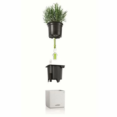 LECHUZA 3 pcs Jardinières Green Wall Home Kit Blanc 3 LECHUZA 3 pcs Jardinières Green Wall Home Kit Blanc – Image 3