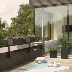 LECHUZA Jardinière BALCONERA Stone 50 ALL-IN-ONE Noir 7 LECHUZA Jardinière BALCONERA Stone 50 ALL-IN-ONE Noir -Pots & cache-pots Soldes 2022 image 3 425627