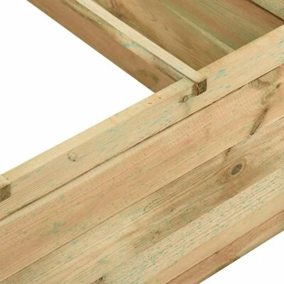 VidaXL Jardinière pour légumes Bois de pin imprégné 120x120x40 cm 3 VidaXL Jardinière pour légumes Bois de pin imprégné 120x120x40 cm – Image 3