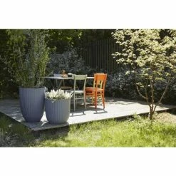 Capi Pot à fleurs Urban Tube bas élégant 46x58 cm Gris foncé -Pots & cache-pots Soldes 2022 image 3 434880