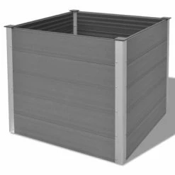 VidaXL Lit surélevé de jardin WPC 100x100x91 cm Gris -Pots & cache-pots Soldes 2022 image 3 43606