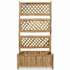 VidaXL Lit surélevé de jardin avec treillis Bambou 70 cm -Pots & cache-pots Soldes 2022 image 3 43714