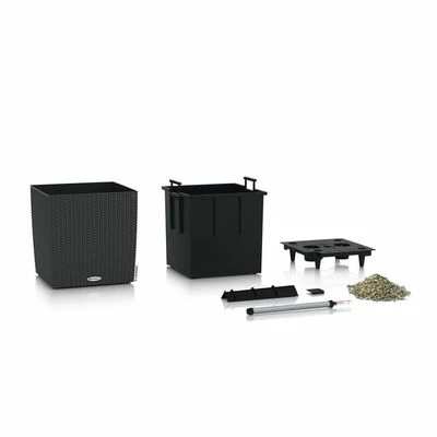 LECHUZA Jardinière CUBE Cottage 40 ALL-IN-ONE Granite 3 LECHUZA Jardinière CUBE Cottage 40 ALL-IN-ONE Granite – Image 3