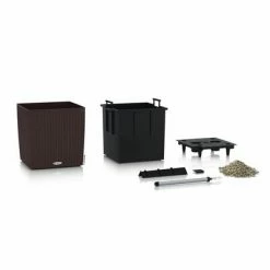 LECHUZA Jardinière CUBE Cottage 50 ALL-IN-ONE Moka -Pots & cache-pots Soldes 2022 image 3 442088