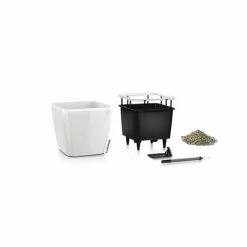 LECHUZA Jardinière de table QUADRO LS 21 ALL-IN-ONE Blanc brillant -Pots & cache-pots Soldes 2022 image 3 442095