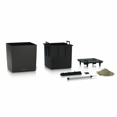 LECHUZA Jardinière CUBE 30 ALL-IN-ONE Charbon métallique 3 LECHUZA Jardinière CUBE 30 ALL-IN-ONE Charbon métallique – Image 3
