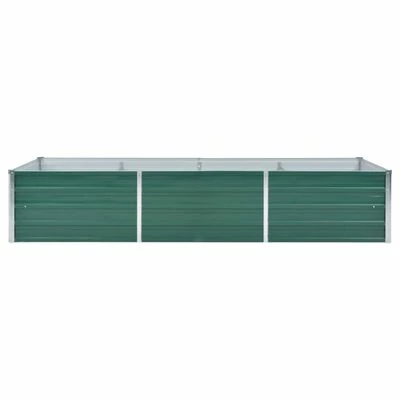 VidaXL Lit surélevé de jardin Acier galvanisé 240x80x45 cm Vert 3 VidaXL Lit surélevé de jardin Acier galvanisé 240x80x45 cm Vert – Image 3