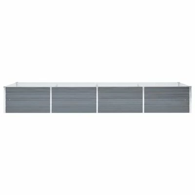 VidaXL Lit surélevé de jardin Acier galvanisé 320x80x45 cm Gris 3 VidaXL Lit surélevé de jardin Acier galvanisé 320x80x45 cm Gris – Image 3