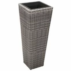 VidaXL Lits surélevés de jardin 3 pcs Résine tressée Gris -Pots & cache-pots Soldes 2022 image 3 45424