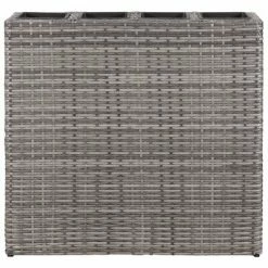 VidaXL Lit surélevé de jardin avec 4 pots Résine tressée Gris -Pots & cache-pots Soldes 2022 image 3 45426