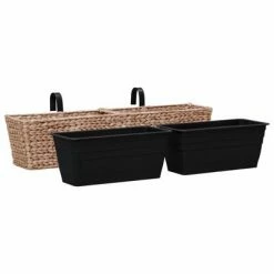 VidaXL Jardinières 2 pcs Jacinthe d'eau Marron -Pots & cache-pots Soldes 2022 image 3 45581