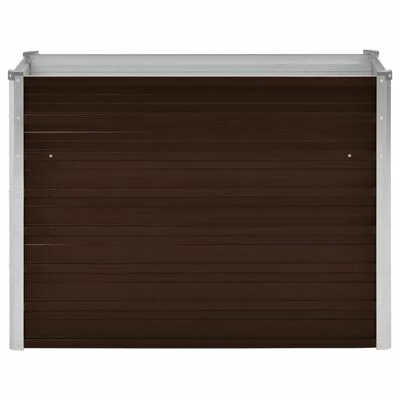 VidaXL Lit surélevé de jardin Marron 100x40x77 cm Acier galvanisé 3 VidaXL Lit surélevé de jardin Marron 100x40x77 cm Acier galvanisé – Image 3