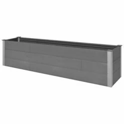VidaXL Lit surélevé de jardin Gris 200x50x54 cm WPC -Pots & cache-pots Soldes 2022 image 3 45754