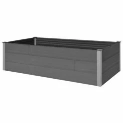 VidaXL Lit surélevé de jardin Gris 200x100x54 cm WPC -Pots & cache-pots Soldes 2022 image 3 45756