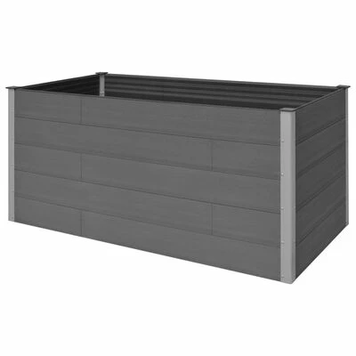 VidaXL Lit surélevé de jardin Gris 200x100x91 cm WPC 3 VidaXL Lit surélevé de jardin Gris 200x100x91 cm WPC – Image 3
