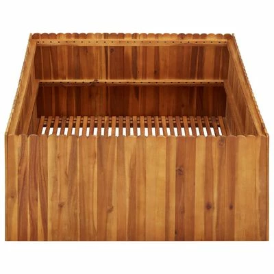 VidaXL Lit surélevé de jardin 100x100x50 cm Bois massif d'acacia 3 VidaXL Lit surélevé de jardin 100x100x50 cm Bois massif d'acacia – Image 3