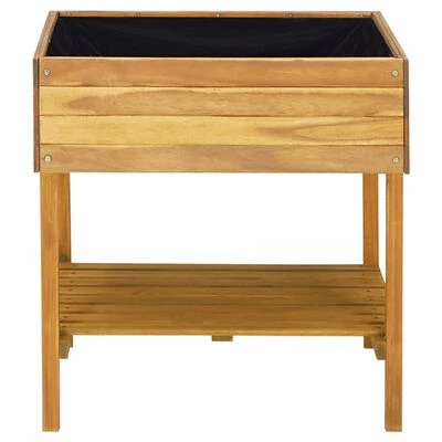 VidaXL Jardinière surélevée 78,5x58,5x78,5 cm Bois massif d'acacia 3 VidaXL Jardinière surélevée 78,5x58,5x78,5 cm Bois massif d'acacia – Image 3