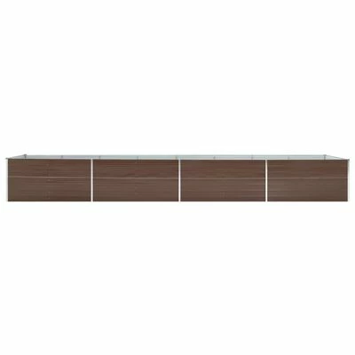 VidaXL Lit surélevé de jardin Acier galvanisé 600x80x77 cm Marron 3 VidaXL Lit surélevé de jardin Acier galvanisé 600x80x77 cm Marron – Image 3