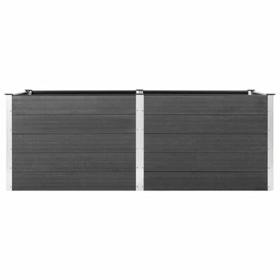 VidaXL Lit surélevé de jardin 250x50x91 cm WPC Gris 3 VidaXL Lit surélevé de jardin 250x50x91 cm WPC Gris – Image 3