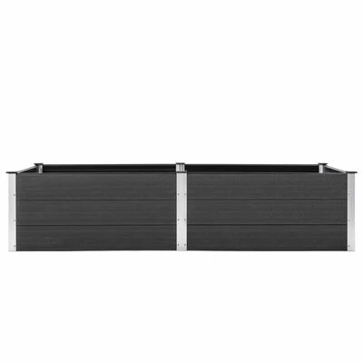 VidaXL Lit surélevé de jardin 250x100x54 cm WPC Gris 3 VidaXL Lit surélevé de jardin 250x100x54 cm WPC Gris – Image 3