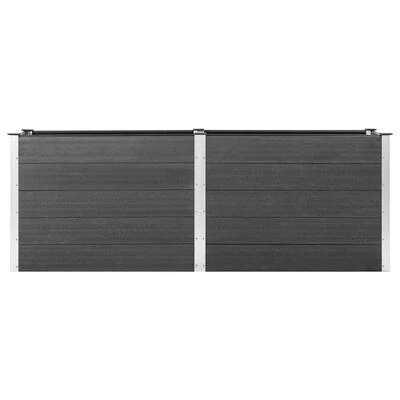 VidaXL Lit surélevé de jardin 250x100x91 cm WPC Gris 3 VidaXL Lit surélevé de jardin 250x100x91 cm WPC Gris – Image 3