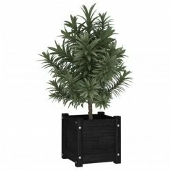 VidaXL Jardinière d'extérieur Noir 31x31x31 cm Bois de pin massif -Pots & cache-pots Soldes 2022 image 3 810530