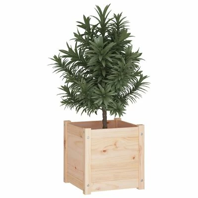 VidaXL Jardinière 40x40x40 cm Bois de pin massif 3 VidaXL Jardinière 40x40x40 cm Bois de pin massif – Image 3