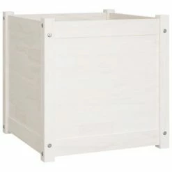 VidaXL Jardinières 2 pcs Blanc 50x50x50 cm Bois de pin massif 8 VidaXL Jardinières 2 pcs Blanc 50x50x50 cm Bois de pin massif -Pots & cache-pots Soldes 2022 image 3 810549