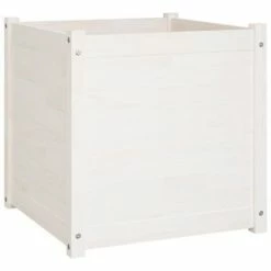 VidaXL Jardinières d'extérieur 2 pcs Blanc 60x60x60 cm Bois de pin -Pots & cache-pots Soldes 2022 image 3 810561