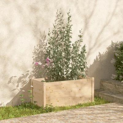 VidaXL Jardinières 2 pcs 100x50x50 cm Bois de pin massif 3 VidaXL Jardinières 2 pcs 100x50x50 cm Bois de pin massif – Image 3