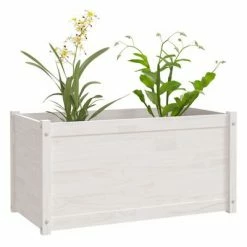 VidaXL Jardinière Blanc 100x50x50 cm Bois de pin massif 8 VidaXL Jardinière Blanc 100x50x50 cm Bois de pin massif -Pots & cache-pots Soldes 2022 image 3 810726