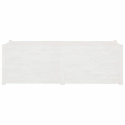 VidaXL Jardinière d'extérieur Blanc 150x50x50 cm Bois de pin massif 3 VidaXL Jardinière d'extérieur Blanc 150x50x50 cm Bois de pin massif – Image 3