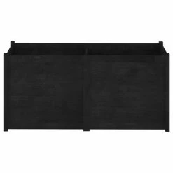 VidaXL Jardinière d'extérieur Noir 150x50x70 cm Bois de pin massif -Pots & cache-pots Soldes 2022 image 3 810758