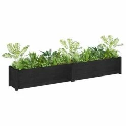 VidaXL Jardinière d'extérieur Noir 200x31x31 cm Bois de pin massif -Pots & cache-pots Soldes 2022 image 3 810767