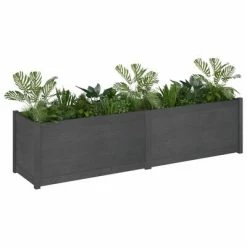 VidaXL Jardinière Gris 200x50x50 cm Bois de pin solide -Pots & cache-pots Soldes 2022 image 3 810771