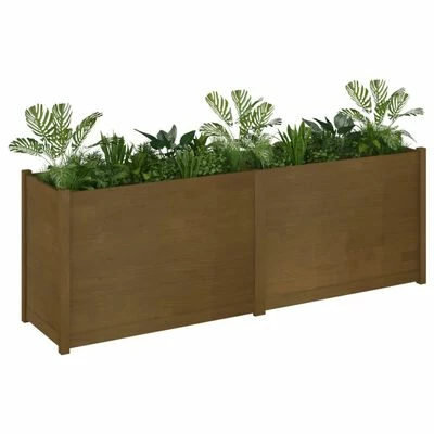 VidaXL Jardinière d'extérieur Marron miel 200x50x70 cm Pin massif 3 VidaXL Jardinière d'extérieur Marron miel 200x50x70 cm Pin massif – Image 3