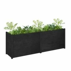 VidaXL Jardinière d'extérieur Noir 200x50x70 cm Bois de pin massif -Pots & cache-pots Soldes 2022 image 3 810778