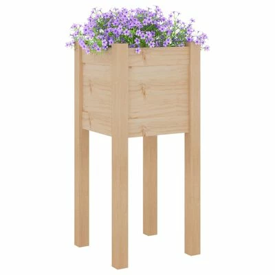 VidaXL Jardinière d'extérieur 31x31x70 cm Bois de pin massif 3 VidaXL Jardinière d'extérieur 31x31x70 cm Bois de pin massif – Image 3