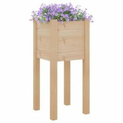 VidaXL Jardinières d'extérieur 2 pcs 31x31x70 cm Bois de pin massif -Pots & cache-pots Soldes 2022 image 3 810780