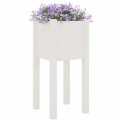 VidaXL Jardinière d'extérieur Blanc 31x31x70 cm Bois de pin massif -Pots & cache-pots Soldes 2022 image 3 810781