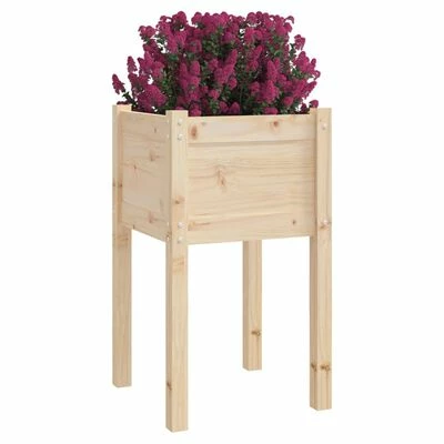 VidaXL Jardinière d'extérieur 50x50x70 cm Bois de pin massif 3 VidaXL Jardinière d'extérieur 50x50x70 cm Bois de pin massif – Image 3