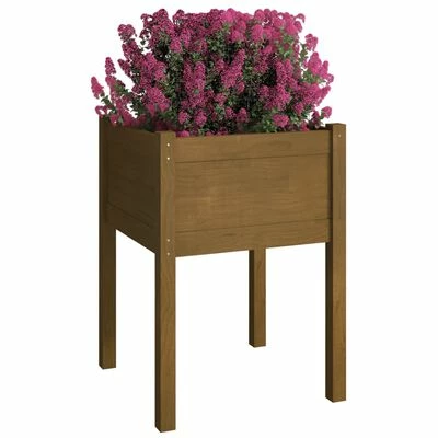 VidaXL Jardinière d'extérieur Marron miel 50x50x70 cm Pin massif 3 VidaXL Jardinière d'extérieur Marron miel 50x50x70 cm Pin massif – Image 3