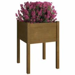 VidaXL Jardinières 2 pcs Marron miel 50x50x70 cm Bois de pin massif -Pots & cache-pots Soldes 2022 image 3 810806