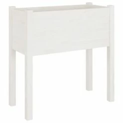 VidaXL Jardinières 2 pcs Blanc 70x31x70 cm Bois de pin massif 8 VidaXL Jardinières 2 pcs Blanc 70x31x70 cm Bois de pin massif -Pots & cache-pots Soldes 2022 image 3 810822
