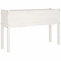 VidaXL Jardinières d'extérieur 2 pcs Blanc 110x31x70 cm Bois de pin -Pots & cache-pots Soldes 2022 image 3 810832