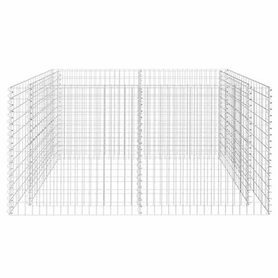 VidaXL Lit surélevé à gabion Acier 180 x 90 x 100 cm Argenté 4 VidaXL Lit surélevé à gabion Acier 180 x 90 x 100 cm Argenté – Image 4