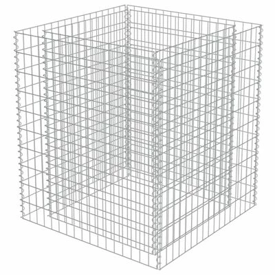 VidaXL Lit surélevé à gabion Acier galvanisé 90x90x100 cm 4 VidaXL Lit surélevé à gabion Acier galvanisé 90x90x100 cm – Image 4
