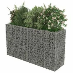 VidaXL Lit surélevé à gabion Acier galvanisé 180x50x100 cm -Pots & cache-pots Soldes 2022 image 4 143558