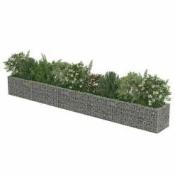 VidaXL Lit surélevé à gabion Acier galvanisé 450x50x50 cm -Pots & cache-pots Soldes 2022 image 4 143565